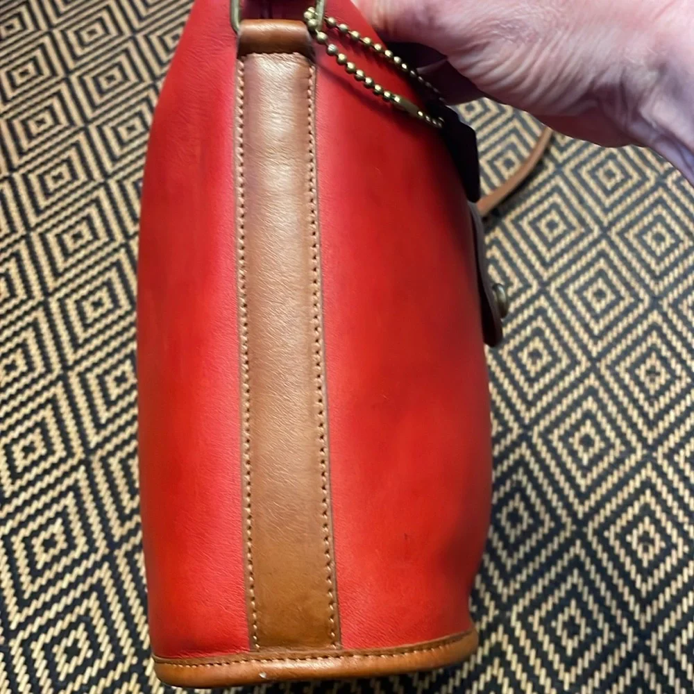 Vintage Coach Binocular Spectator 6853 (9853) RED WITH TABAC and brass - Picture 10 of 15